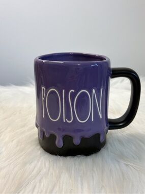 Rae Dunn Purple & Black 'POISON' Drip Ceramic Mug